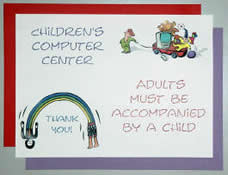 kids computer sign